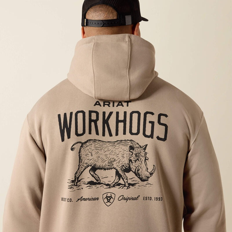 Ariat Rebar Lightweight Workhog Hoodies - Greige