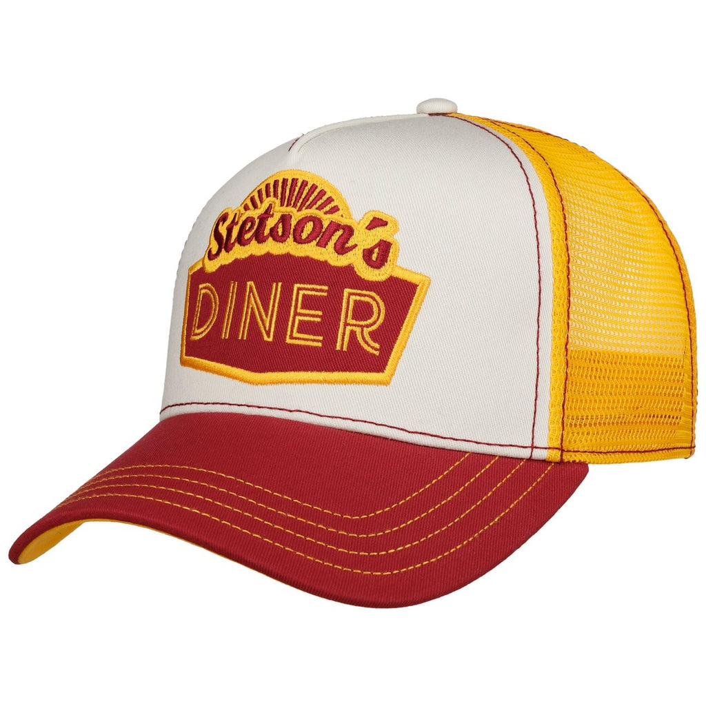 Stetson's Diner Trucker Cap - White/Red