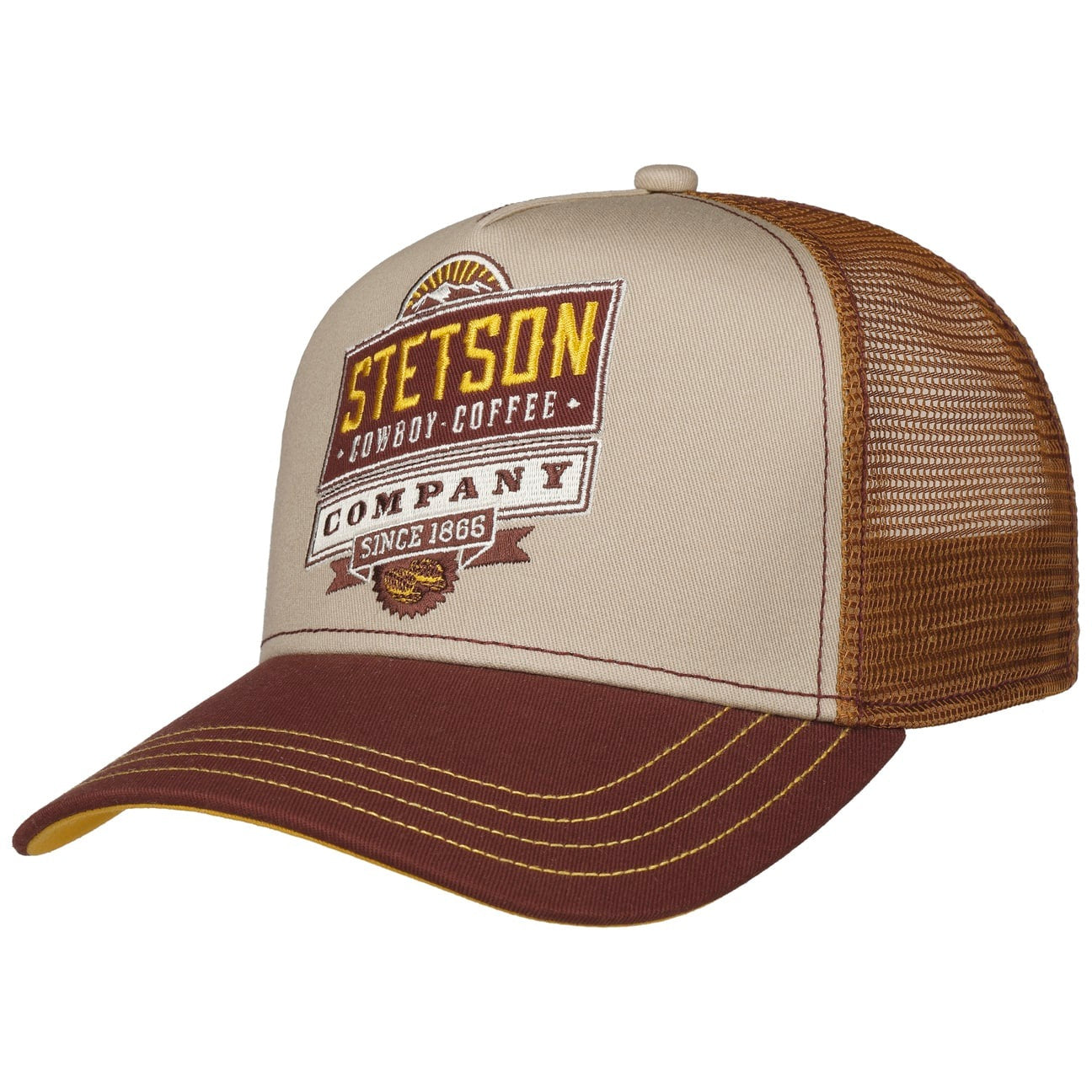 Stetson Cowboy Coffee Trucker Cap  - Bordeaux