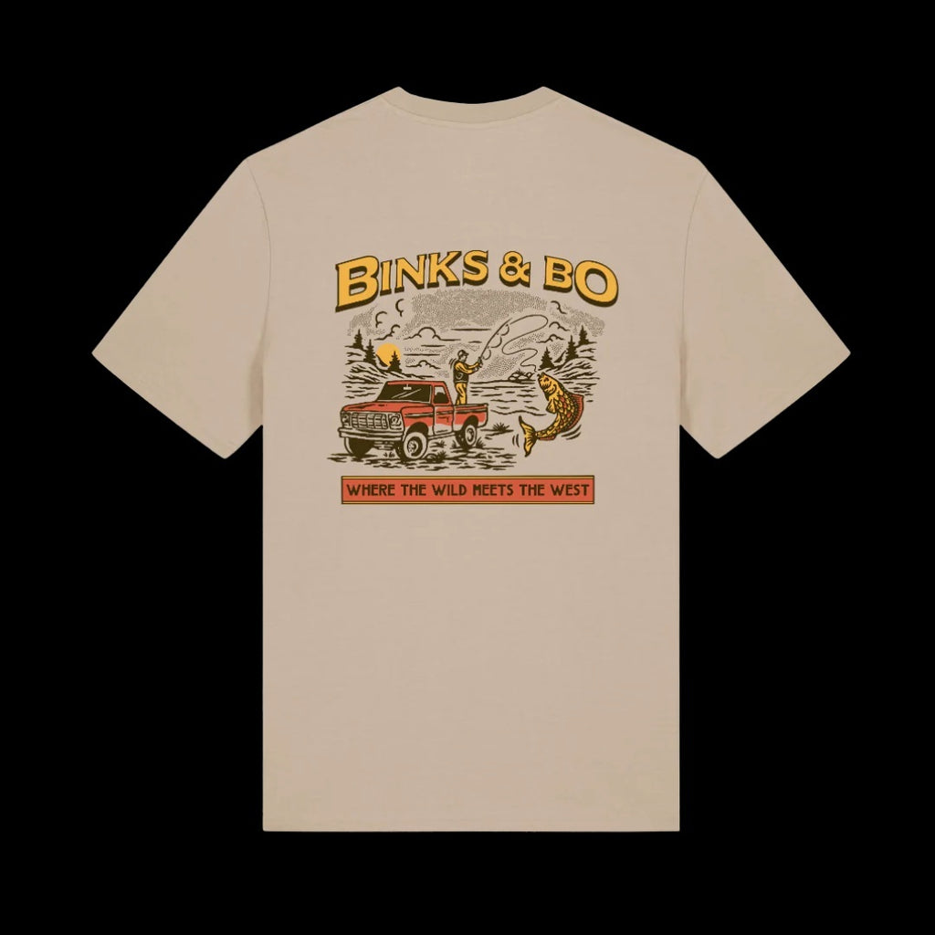 Binks & Bo Where The Wild Meets The West - Fishing T-Shirts - Desert Dust