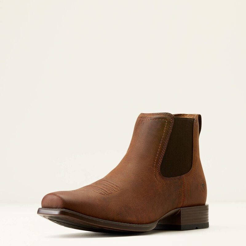 Ariat Mens Booker Ultra Square Toe Western Boots - Rough Tan