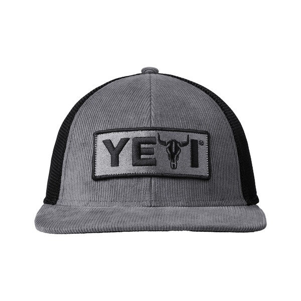 YETI Steer 5 Panel Flat Brim Hat - Grey