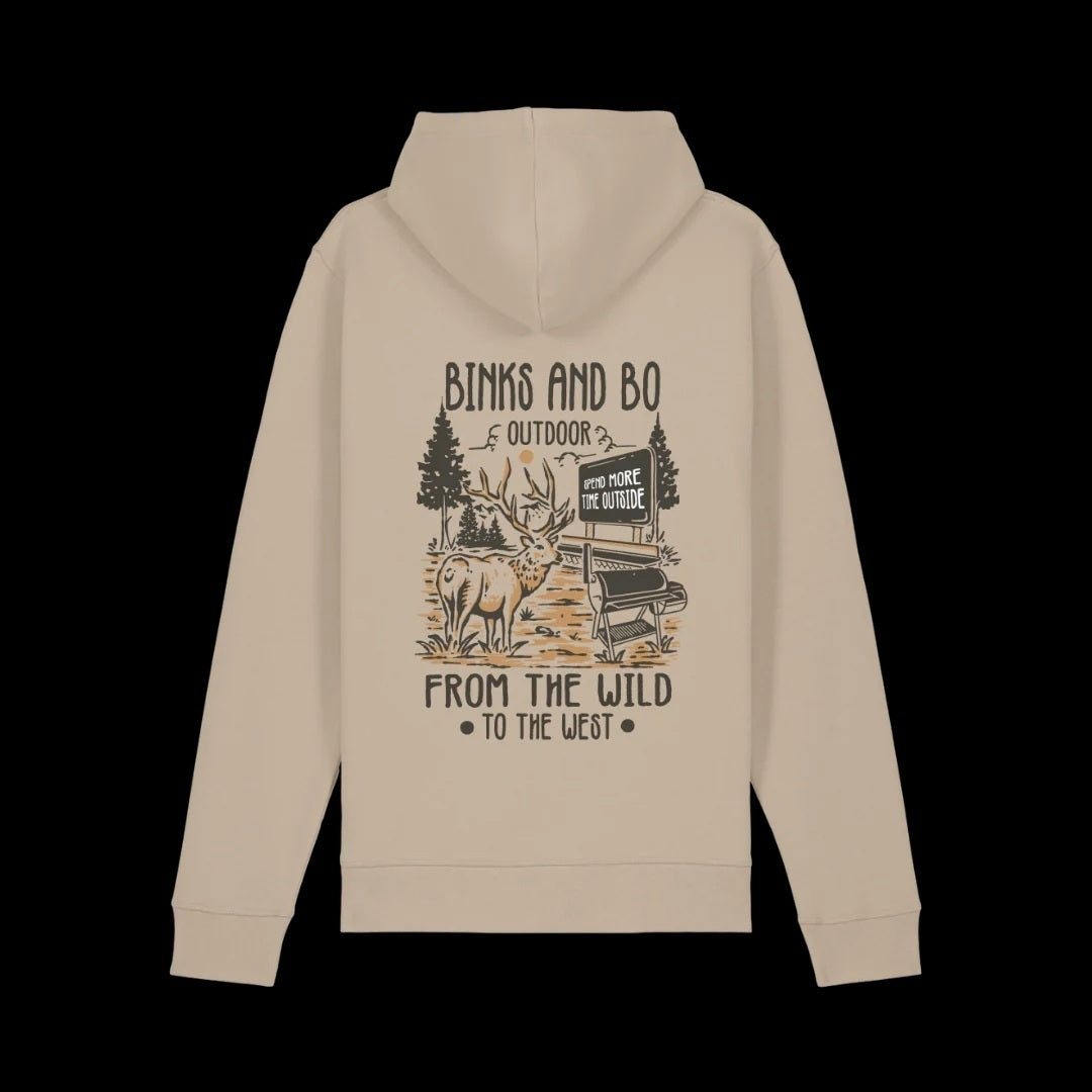 Binks & Bo Where The Wild Meets The West- BBQ Organic Cotton Hoodies - Desert Dust