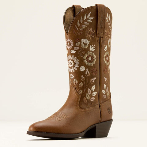 Ariat Womens Heritage Meadow R Toe Western Boots - Toasty Tan