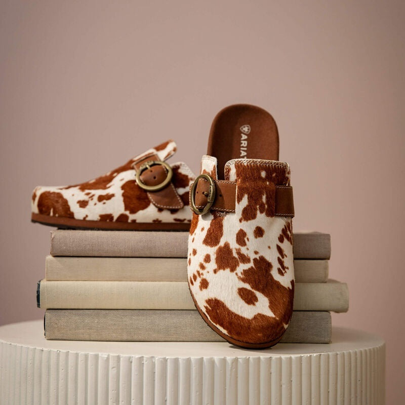 Ariat Womens Country Mules - Cow Hair On
