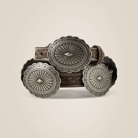 Ariat Womens Oval Concho Diamond Belts - Tan