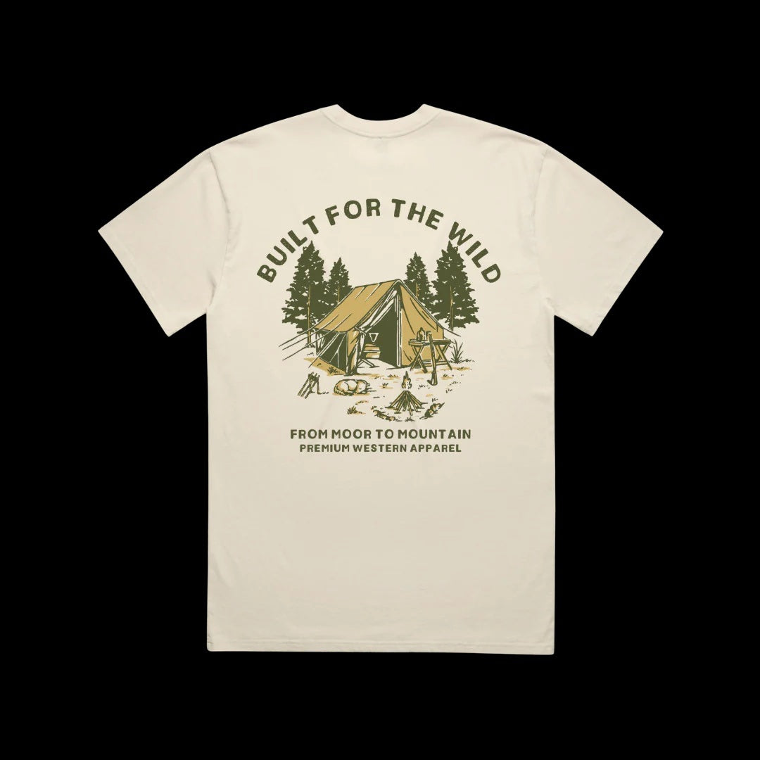 Binks & Bo Unisex Built For The Wild Tent T-Shirts- Natural