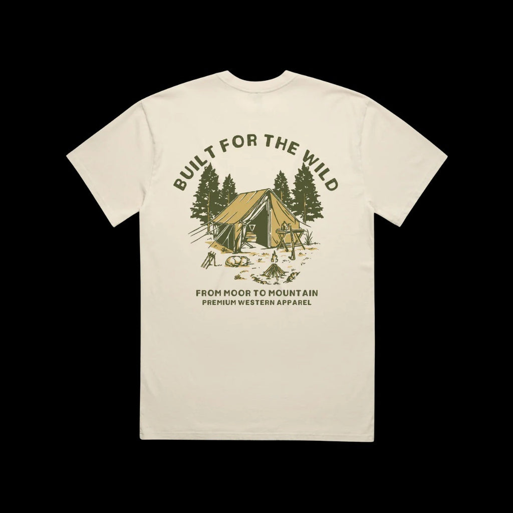 Binks & Bo Unisex Built For The Wild Tent T-Shirts- Natural