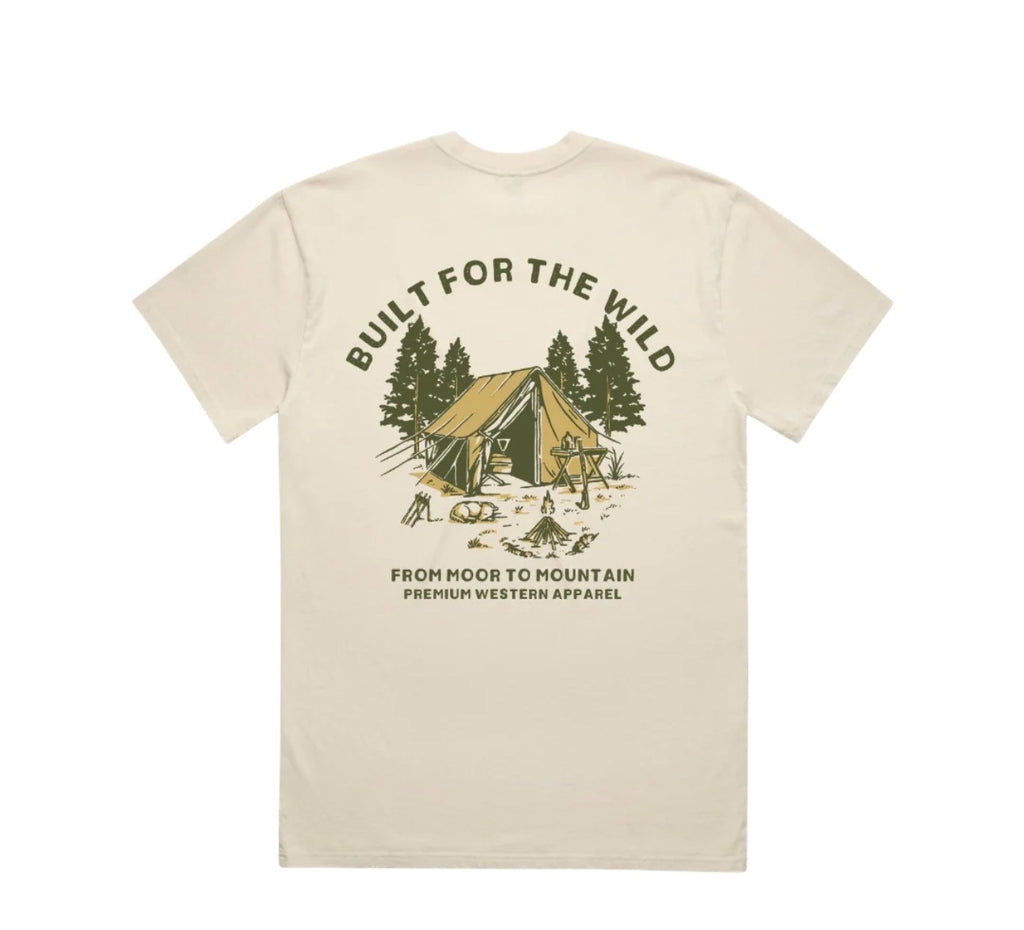 Binks & Bo Unisex Built For The Wild Tent T-Shirts- Natural
