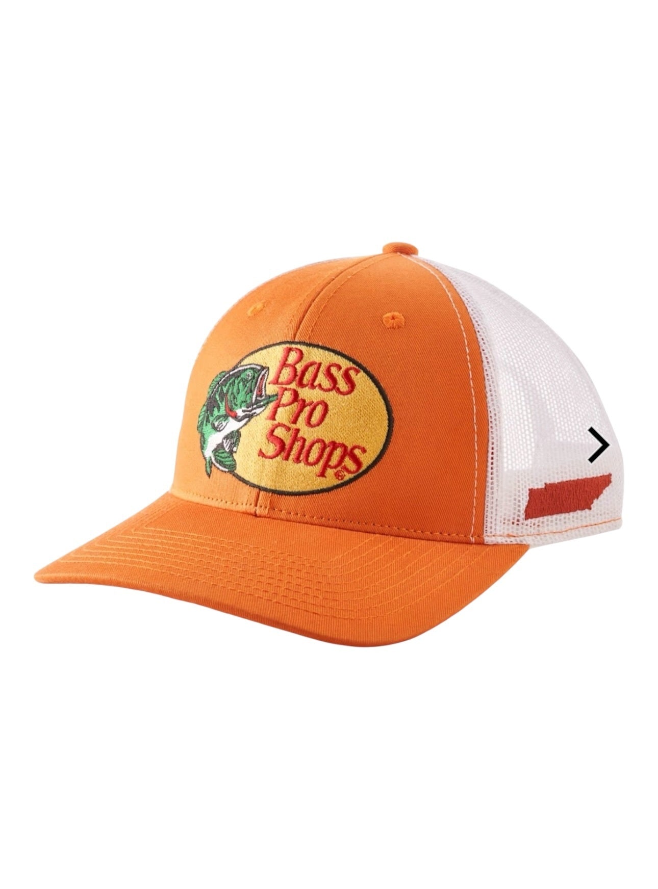 Bass Pro Woodcut Logo & Tennessee Patch Snapback Cap  - Orange / White