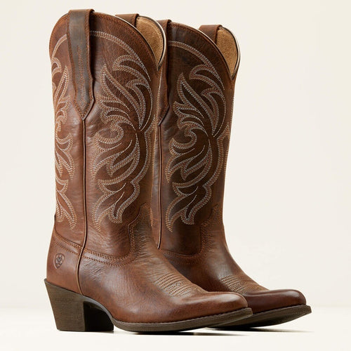 Ariat Womens Heritage J Toe StretchFit Western Boots - Sassy Brown