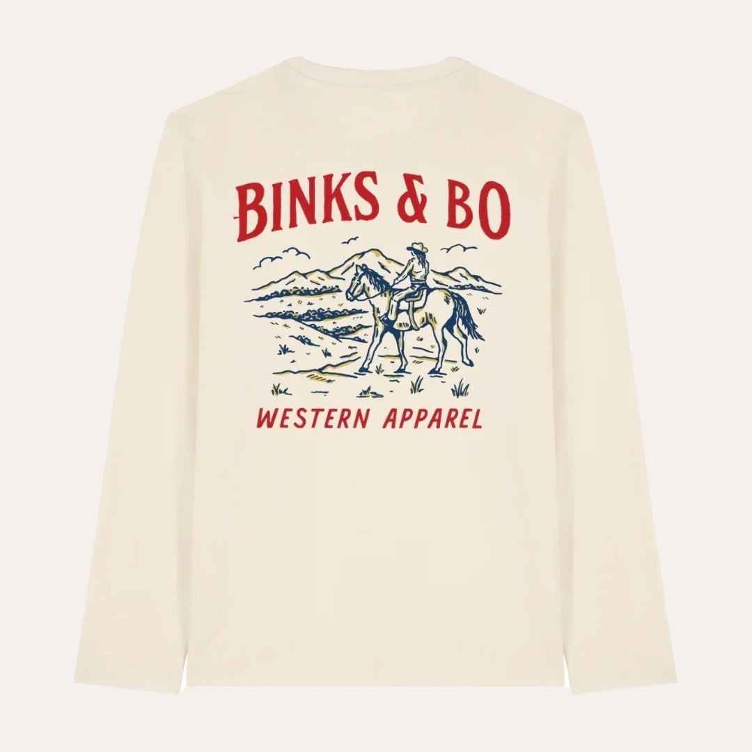 Binks & Bo Western Apparel Long Sleeve T-Shirts - Natural