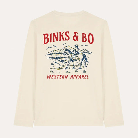 Binks & Bo Western Apparel Long Sleeve T-Shirts - Natural