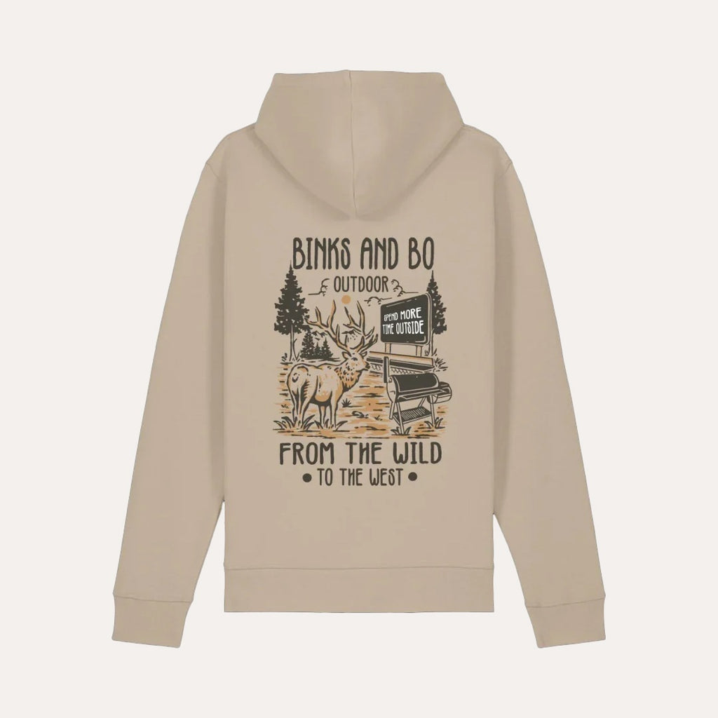 Binks & Bo Where The Wild Meets The West- BBQ Organic Cotton Hoodies - Desert Dust
