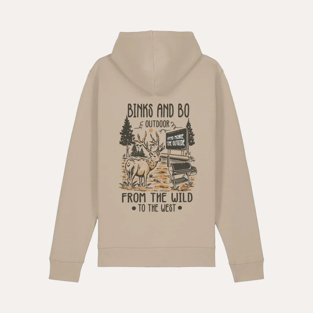 Binks & Bo Where The Wild Meets The West- BBQ Organic Cotton Hoodies - Desert Dust