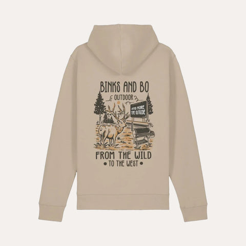 Binks & Bo Where The Wild Meets The West- BBQ Organic Cotton Hoodies - Desert Dust