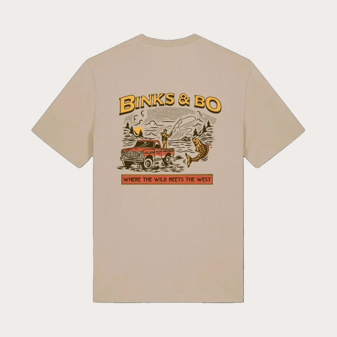 Binks & Bo Where The Wild Meets The West - Fishing T-Shirts - Desert Dust