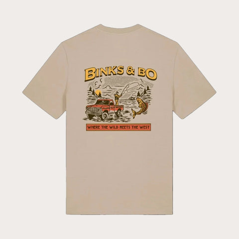 Binks & Bo Where The Wild Meets The West - Fishing T-Shirts - Desert Dust