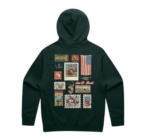 Binks & Bo Unisex Rodeo Heritage Hoodies - Pine Green