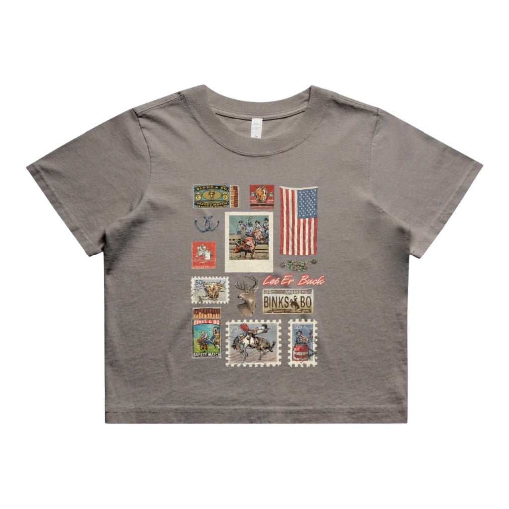 Binks & Bo Rodeo Heritage Ladies Crop Tees