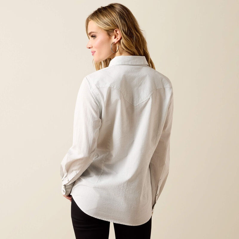 Ariat Womens Stella Western Snap Shirts - Rope Stripe