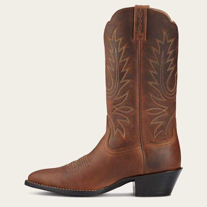 Ariat Womens Heritage R Toe Western Boots - Distressed Brown