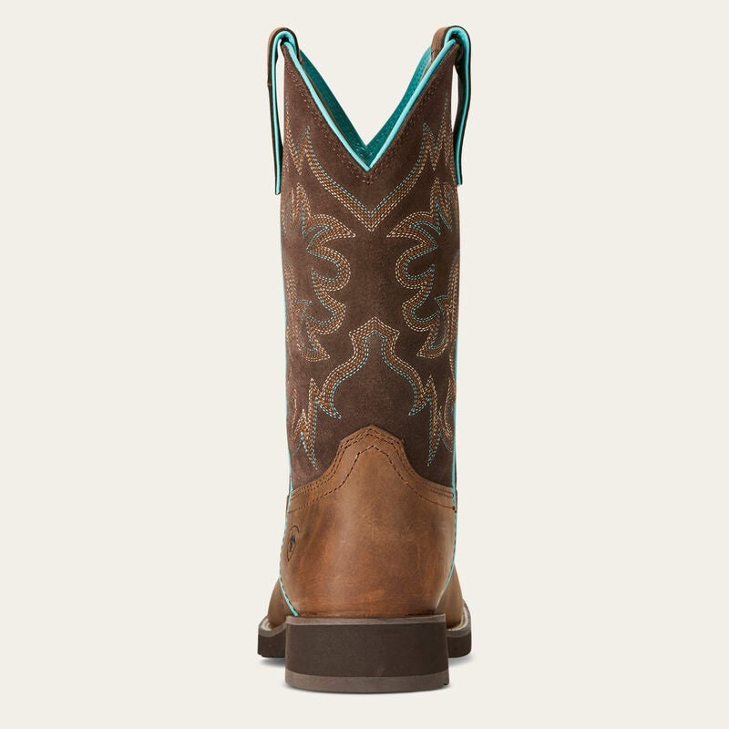 Ariat Womens Delilah Round Toe Western Boots - Distressed Brown