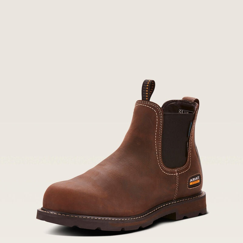 Ariat Mens Groundbreaker Chelsea Waterproof Steel Toe Work Boots