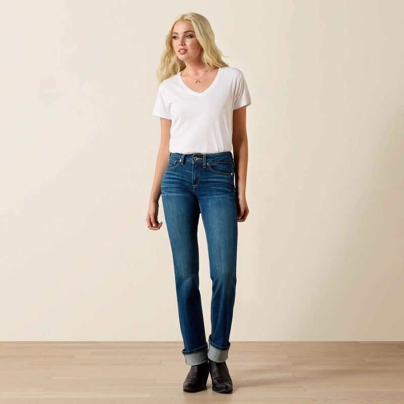 Ariat Womens R.E.A.L Perfect Rise Abby Straight Jeans - Mackenzie