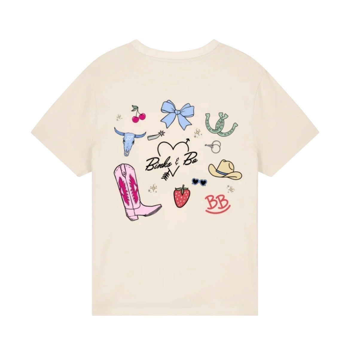 Binks & Bo Cowgirl Summer Organic Cotton T-Shirts - Natural