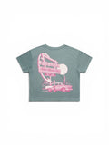 Binks & Bo Ladies Desert Drive In Cropped Tees - Mineral
