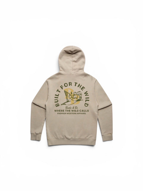 Binks & Bo Mens Built For The Wild Duck Hunt Hoodies - Faded Taupe