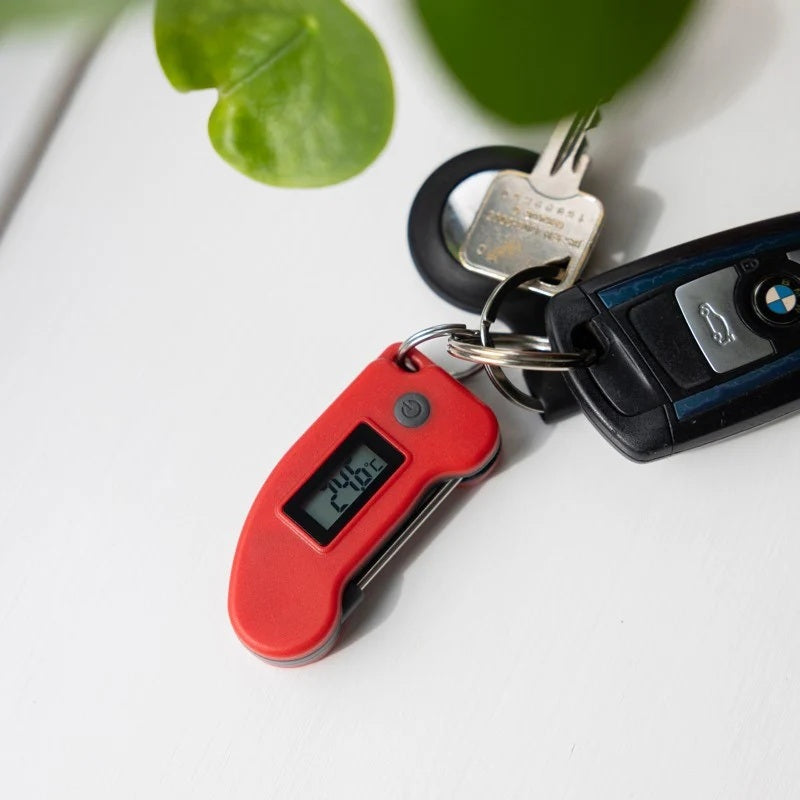 Keyring Thermometer Red