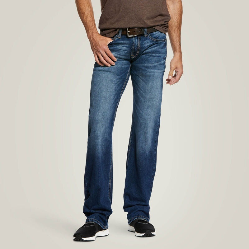 Ariat Mens Rocker Stretch Nassau Stackable Straight Leg Jeans - Summit