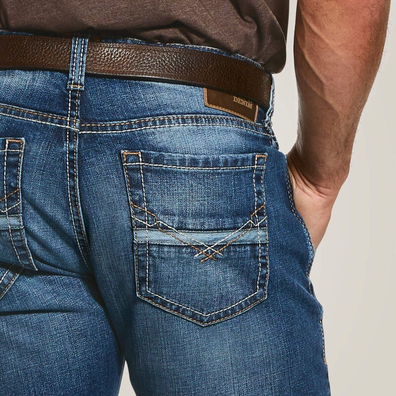 Ariat Mens Rocker Stretch Nassau Stackable Straight Leg Jeans - Summit