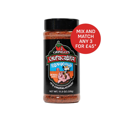 2 Gringos Chupacabra 'Ribnoxious 'BBQ Rub - 326g (11.5oz)