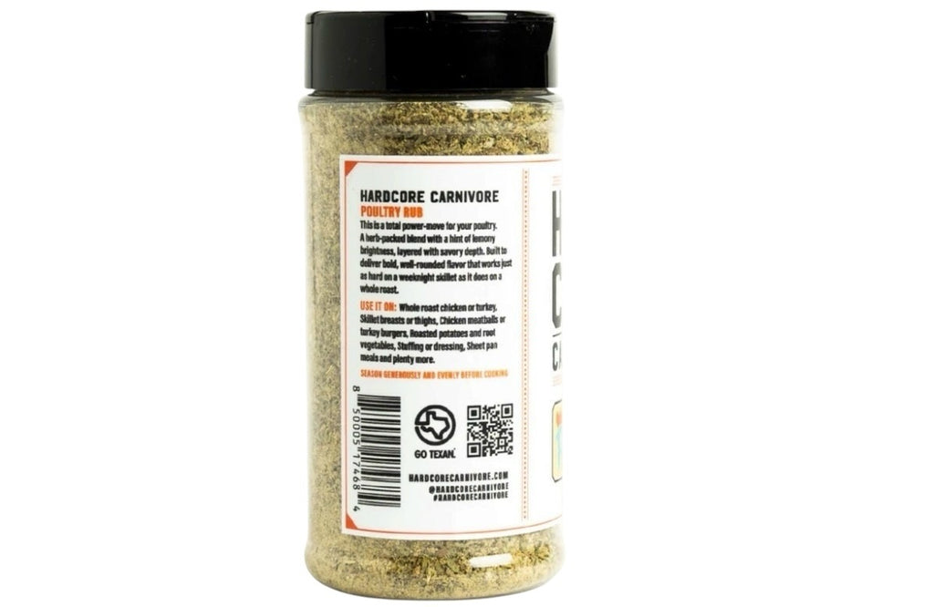 Hardcore Carnivore Poultry Rub - 283g (10oz)
