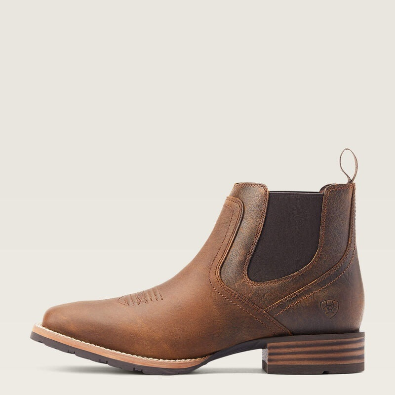 Ariat Mens Hybrid Low Boy Wide Square Toe Chelsea Boots - Old Earth