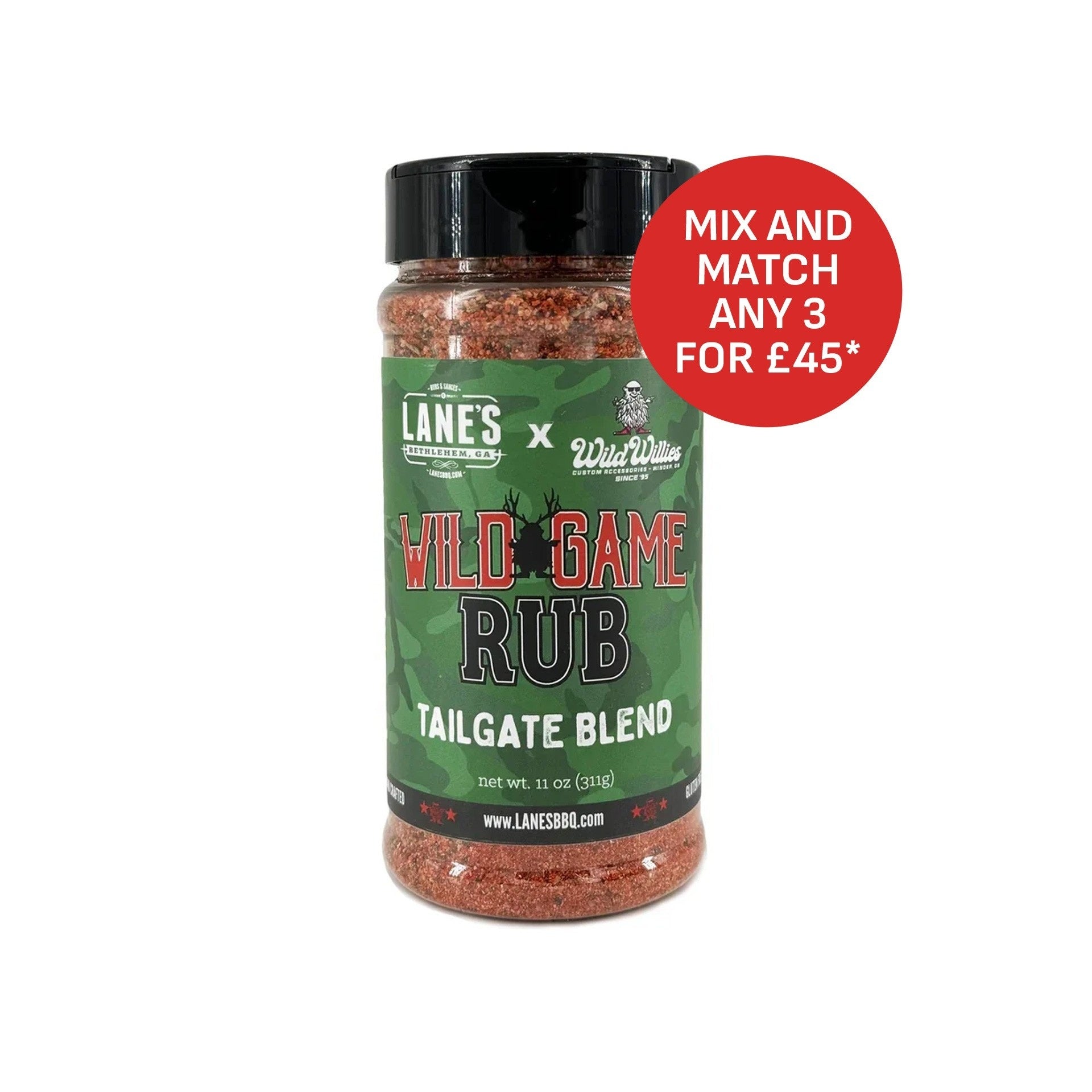 Lane's BBQ 'Wild Willies Game' Rub 311g (11oz)