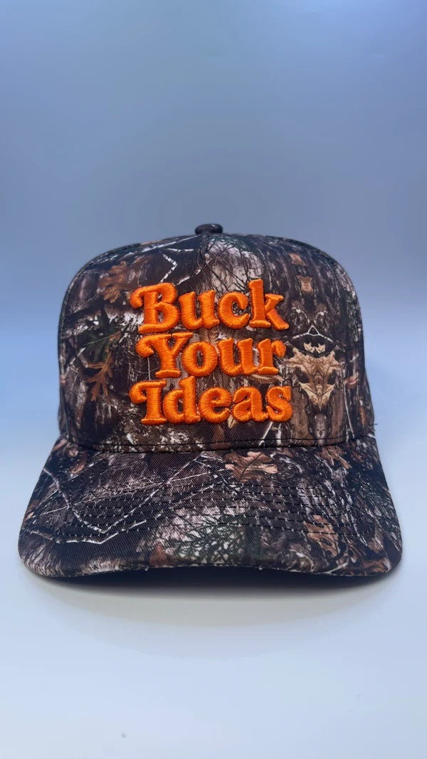 Buck Your Ideas Trucker Cap - Camo / Orange