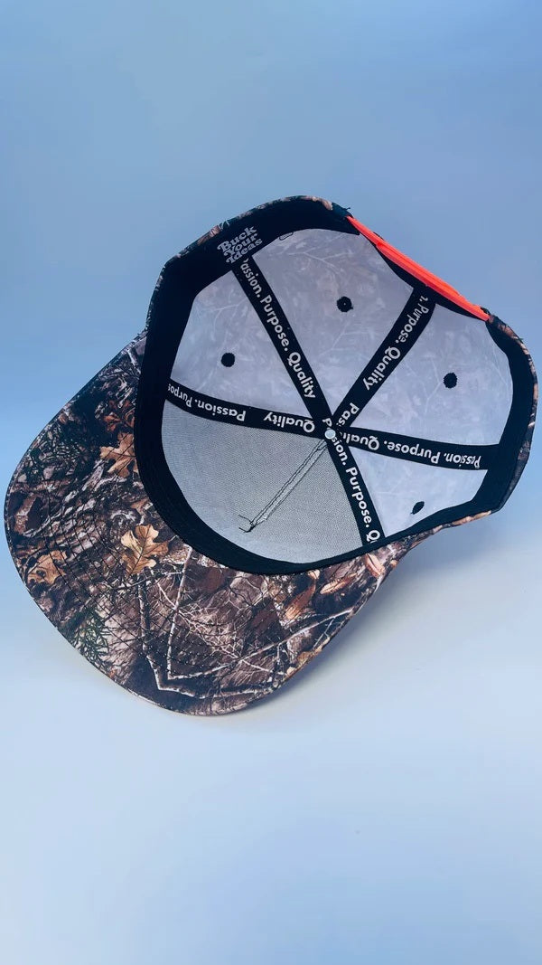 Buck Your Ideas Trucker Cap - Camo / Orange