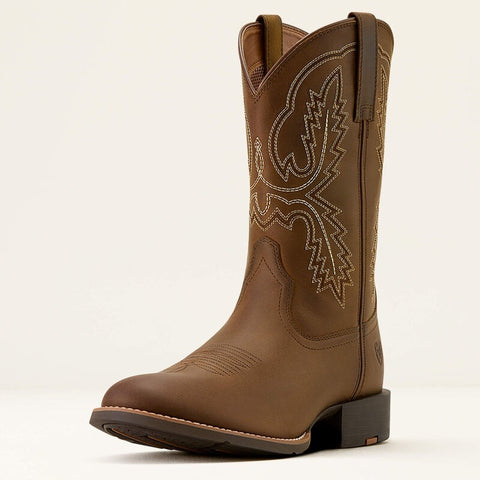 Ariat Womens Sport Stratten W Toe Western Boot - Distressed Brown - (Size 3)