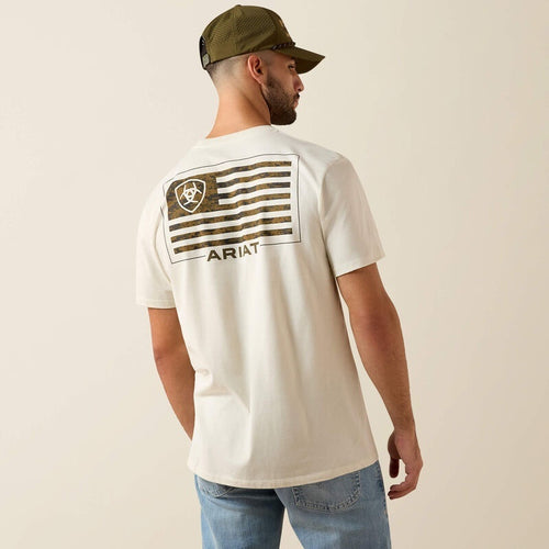 Ariat Mens Buckle Flag Patriot T-Shirts - Siverbirch