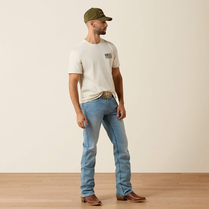 Ariat Mens Buckle Flag Patriot T-Shirts - Siverbirch