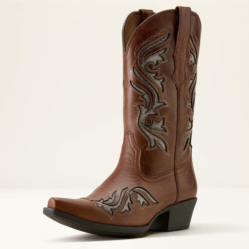 Ariat Womens Heritage Bliss X Toe Western Boots - Dark Tan