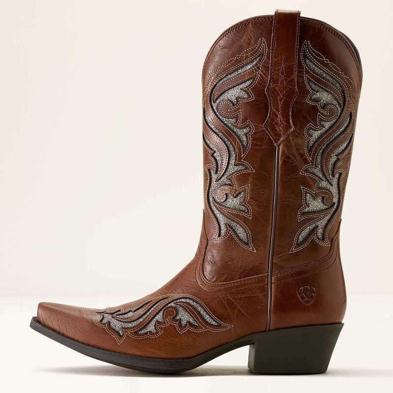 Ariat Womens Heritage Bliss X Toe Western Boots - Dark Tan