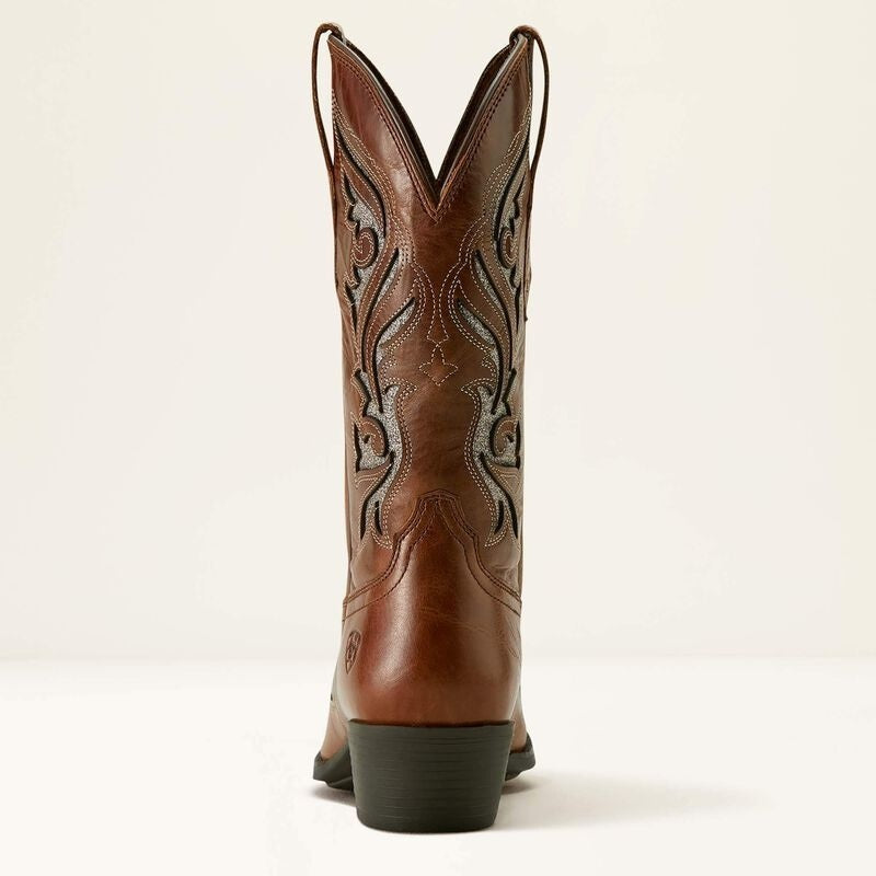 Ariat Womens Heritage Bliss X Toe Western Boots - Dark Tan