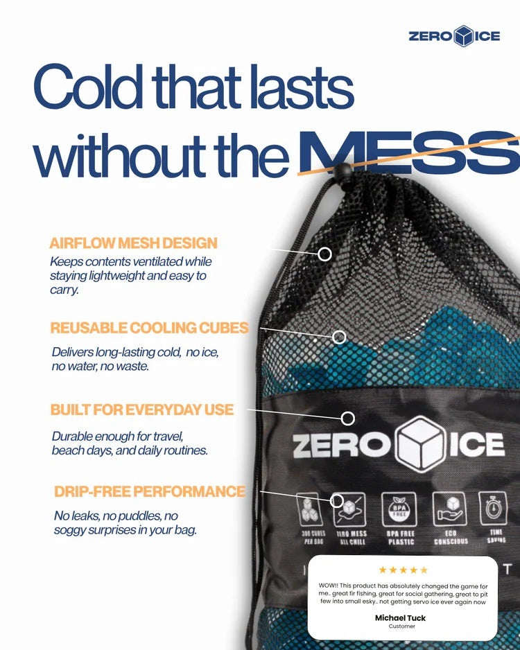 Zero Ice Reusable Cubes (300 Cubes)