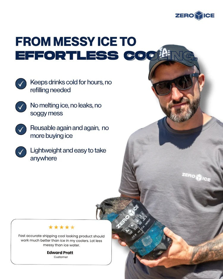 Zero Ice Reusable Cubes (300 Cubes)