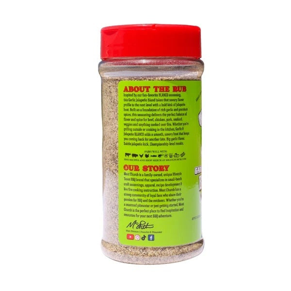 Meat Church Garlic & Jalapeno Blanco BBQ Rub - 12oz (340g)